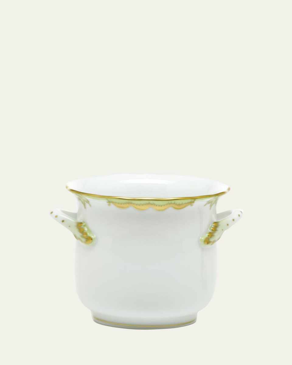 Princess Victoria Green Mini Cache Pot with Handles